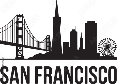 San Francisco Skyline Silhouette