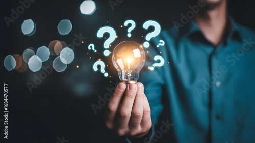 Brilliant idea emerges from questions, sparking innovation and business growth