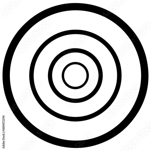 Ripple Effect Motion Vector, Precision and Focus Concept Art, Simple Concentric Rings Drawing, project requiring a clean, modern, and symbolic element.