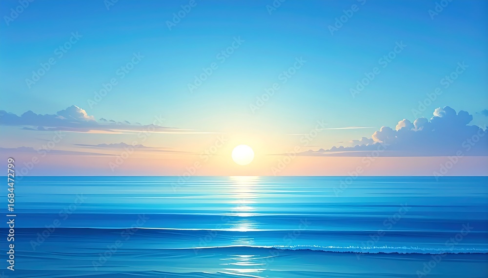 Obraz premium Sunrise Over the Ocean.