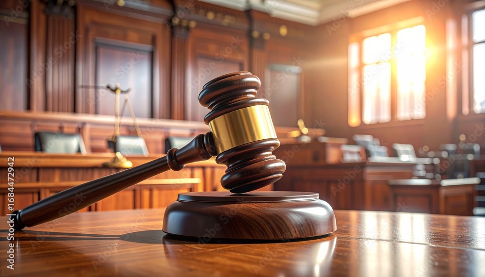 custom made wallpaper toronto digitalA judge's wooden gavel and law books symbolize courtroom authority and the concept of legal justice