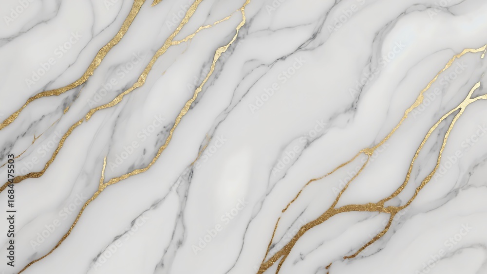 Fototapeta premium White marble with gold veins