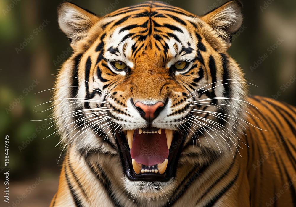 Fototapeta premium A wild tiger in nature