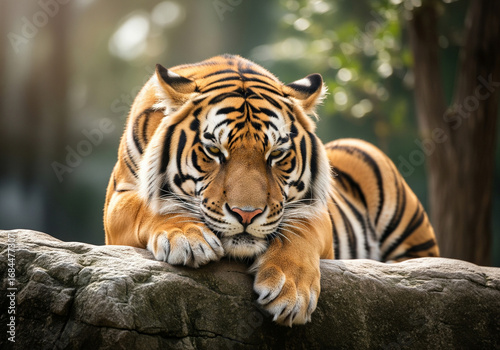 A wild tiger in nature