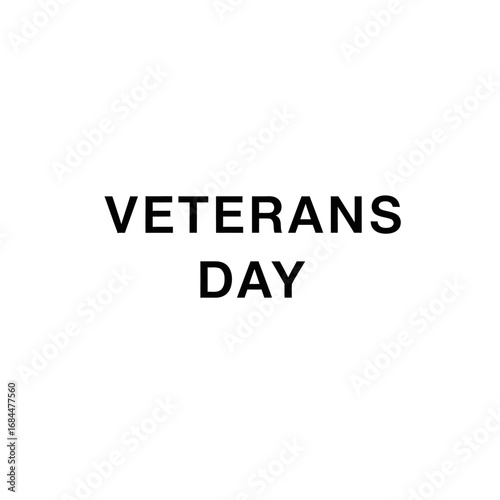 Minimalist veterans day greeting with bold typography conveying national remembrance