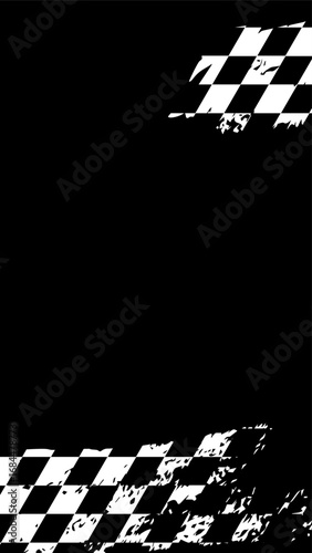 Distressed Checkered Flag Racing Background.