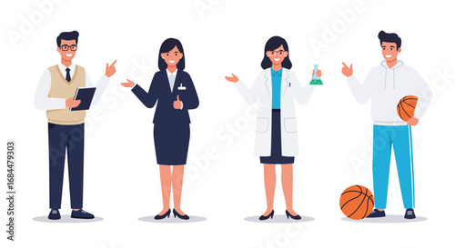 Diverse Professionals Posing Together in Modern Attire.