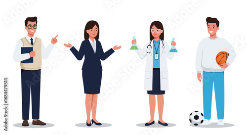 Diverse Professionals Posing Together in Modern Attire 1.