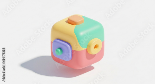 Fidget cube toy stress relief anxiety toy sensory toy pastel colors cube toy for kids and adults focus toy