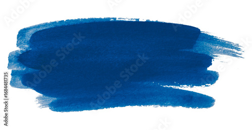 blue watercolor background. Artistic hand paint. Isolated on transparent background.