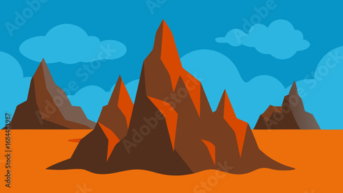 Discover Unique Volcanic Rock Formations Dramatic Nature Vector Art