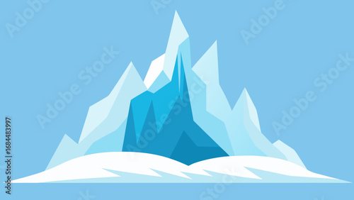 Witness Intricate Ice Formations Stunning Nature Vector Illustration