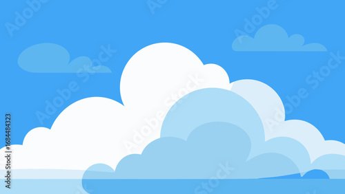 Observe a Dynamic Cloudy Sky Majestic Nature Vector Illustration Design
