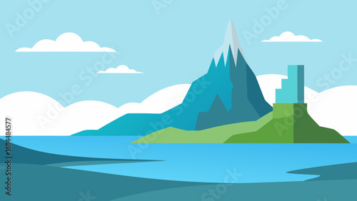 Discover Ethereal Icelandic Landscape Unique Nature Vector Illustration