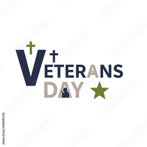 Honoring service and sacrifice: a modern stylized veterans day celebration graphic design