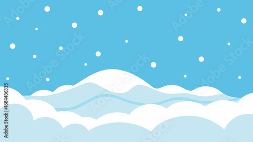 Fluffy Soft Snow Texture a Winter Nature Vector Illustration