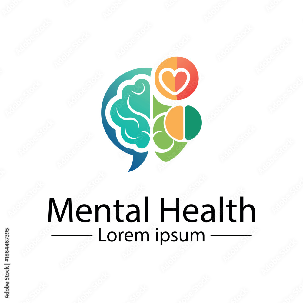Fototapeta premium Mental health logo