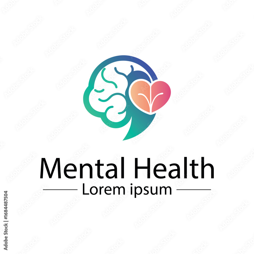 Fototapeta premium Mental health logo