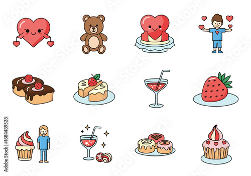 Adorable romantic gifts and sweet desserts for special occasions