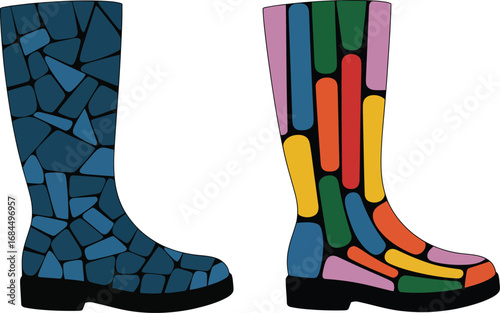Buy rain boots colorful patterned rubber footwear shop online now
