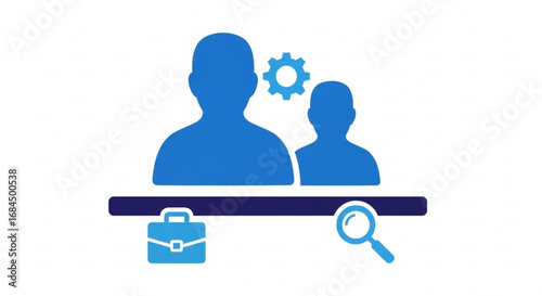 Human resources recruitment job search hiring process management and employee skills development concept