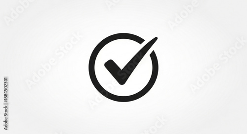 Check mark icon vector illustration symbol in a circle for ui design and completed task confirmation icon 100px