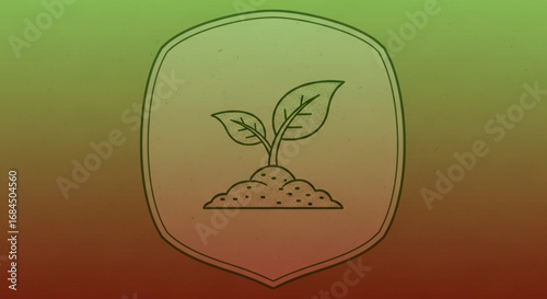 Organic farming and agriculture seedling plant growing in soil for sustainable development concept design