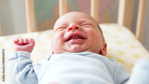 close up newborn baby. generated with ai