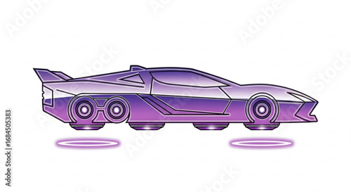 Futuristic flying car concept vehicle design for transportation and automotive industry stock illustration