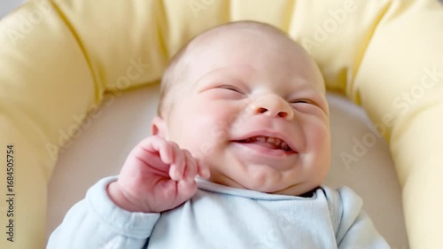 close up newborn baby. generated with ai