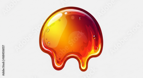 Download glossy honey syrup dripping vector illustration graphic design element for free commercial use