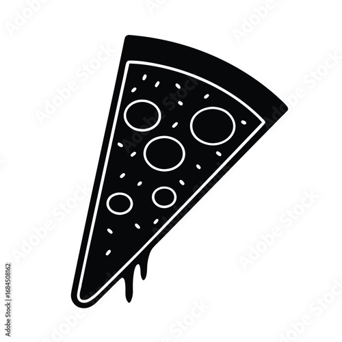 delicious italian pizza food illustration
