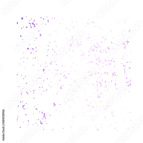 Scattered purple and white speckles isolated on transparent background