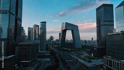 The scenery of the CBD building complex in Beijing, China