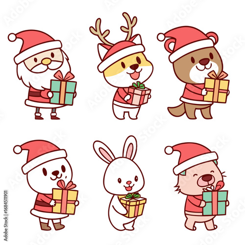 santa claus and christmas gifts