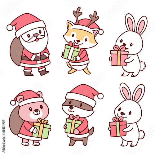 santa claus and christmas gifts