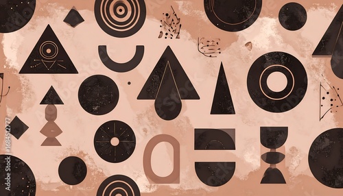 Abstract geometric shapes pattern