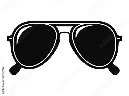 Sunglasses Vector Icon – Fashionable Eyewear Outline Design