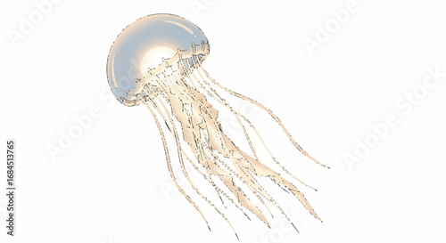 Jellyfish swimming in the ocean.