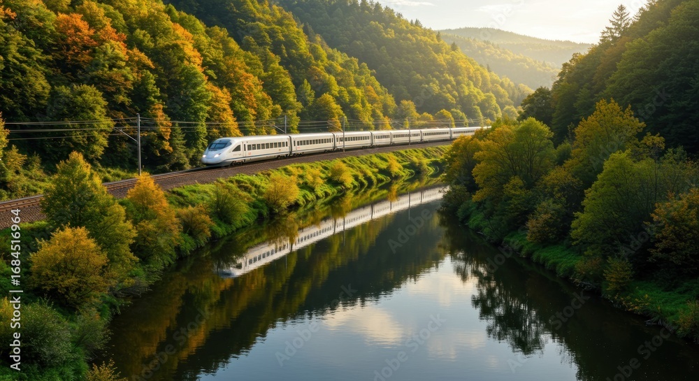 Fototapeta premium train in the mountains
