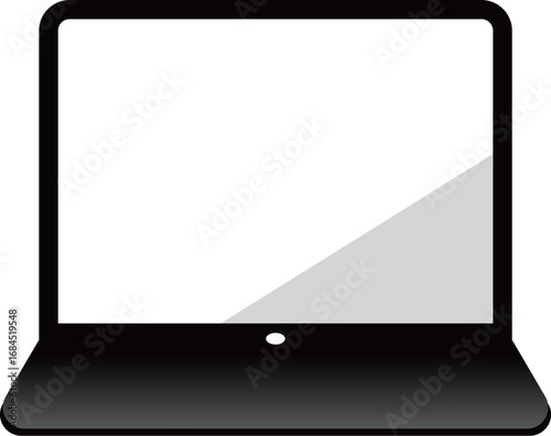 黒いノートパソコン/black laptop / パソコン・オフィス・ビジネス・リモート