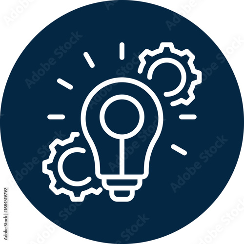 Project innovation icon for business, website, application, printing, document, poster design, etc
