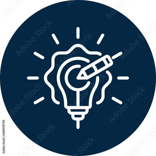 Design thinking icon for business, website, application, printing, document, poster design, etc