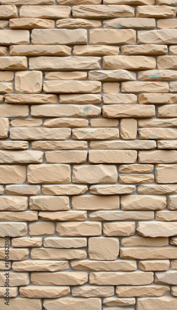 Fototapeta premium Closeup Two Contrasting Brick Facades with Horizontal Lines