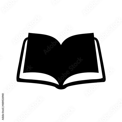 Open book illustration depicting reading, learning, knowledge and educational resources