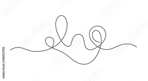 Continuous line drawing of a rollercoaster track with various loops and turns