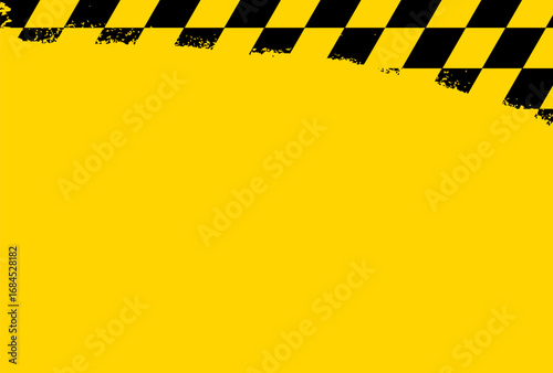 Formula 1 Chequered Flag Yellow and Black Racing Stripes.