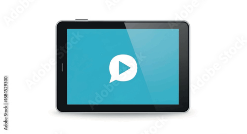 Wallpaper Mural Tablet with video player icon on screen. Torontodigital.ca