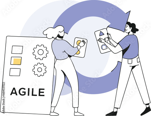 Agile project management teamwork collaboration process workflow development sprint cycle