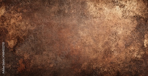 Textured, mottled, dark brown surface
